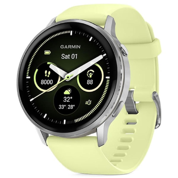 Garmin Venu 4 GPS Watch - Silver w Citron 45mm