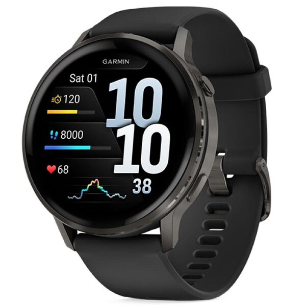 Garmin Venu 4 GPS Watch - Slate w Black 45mm