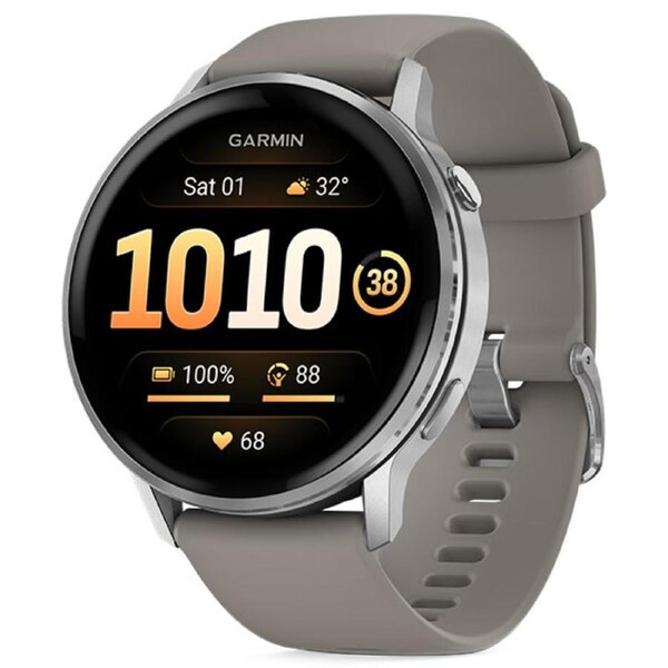 Garmin Venu 4 GPS Watch - Silver w Silver Grey 45mm