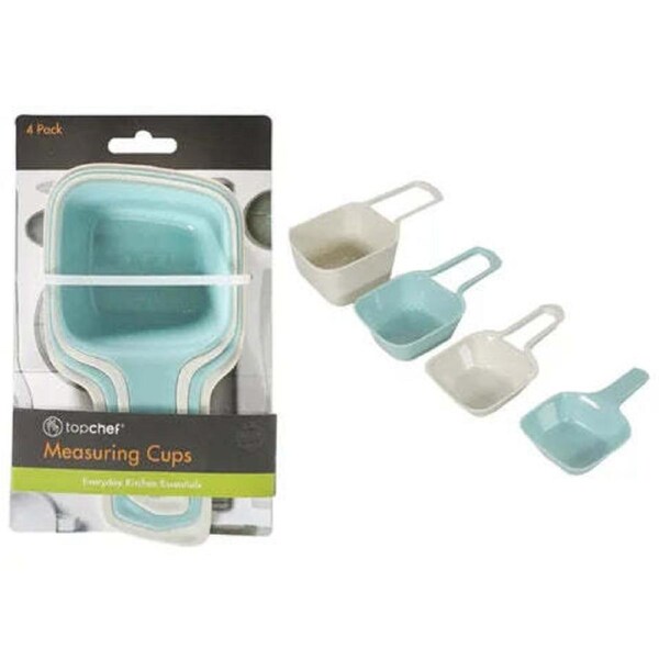 Top Chef Measuring Cups ABS Plastic Lightweight Set 1/4 1/3 1/2 1 Cup