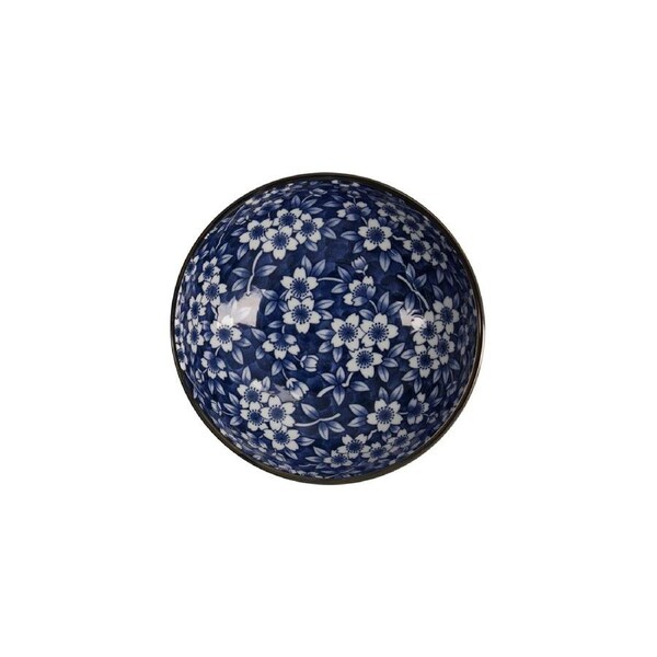 Tokyo Design Porcelain Ramen Bowl Sakura Blue Microwave Dishwasher Safe 20cm