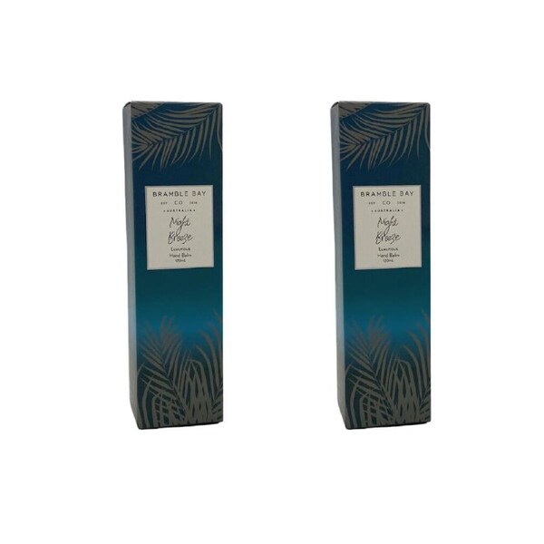 2PK Bramble Bay Night Breeze Hand Cream Therapy Amber and Vanilla 120ml
