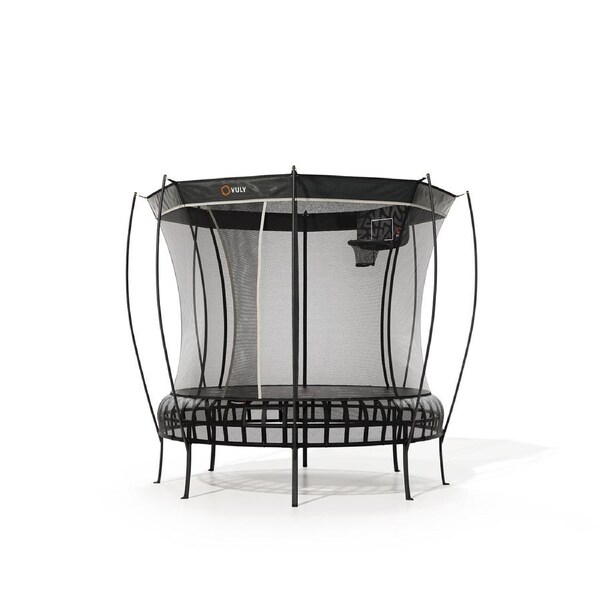 VULY Thunder 2 Medium 10ft Springless Trampoline with Enclosure - Round Kids Trampolines With Shade Cover Pro & Hoop