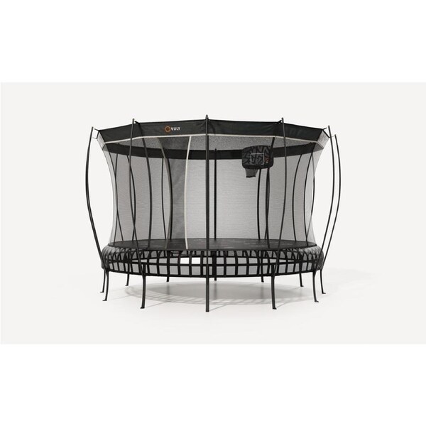 VULY Thunder 2 XXL 17.5ft Springless Trampoline with Enclosure - Round Kids Trampolines Bundle With Shade Pro & Hoop