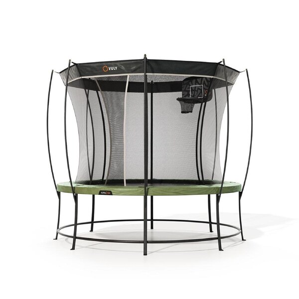 VULY Ultra 2 Pro Medium 12ft Trampoline with Enclosure - Round Kids Trampolines Bundle With Shade Cover Pro & Hoop