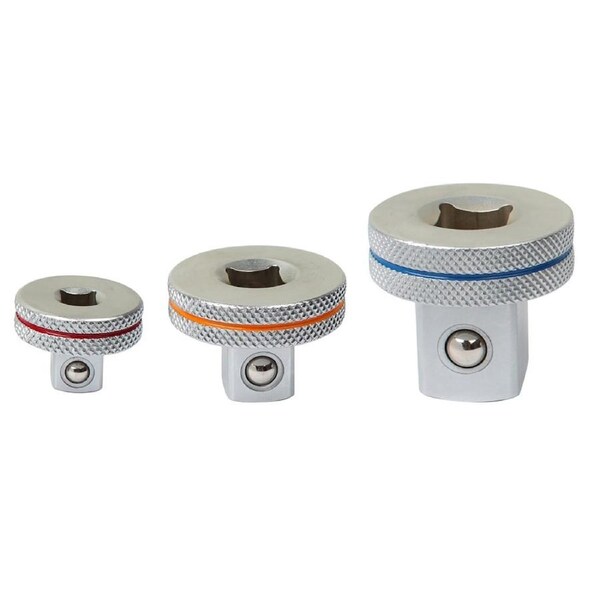 3pc Ampro T33285 Slim Adaptor Set Durable Chrome Steel
