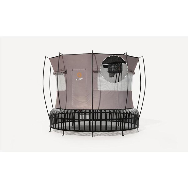 VULY Thunder 2 Pro Large 14ft Springless Trampoline with Enclosure - Round Kids Trampolines Bundle With Tent Bundle & Hoop