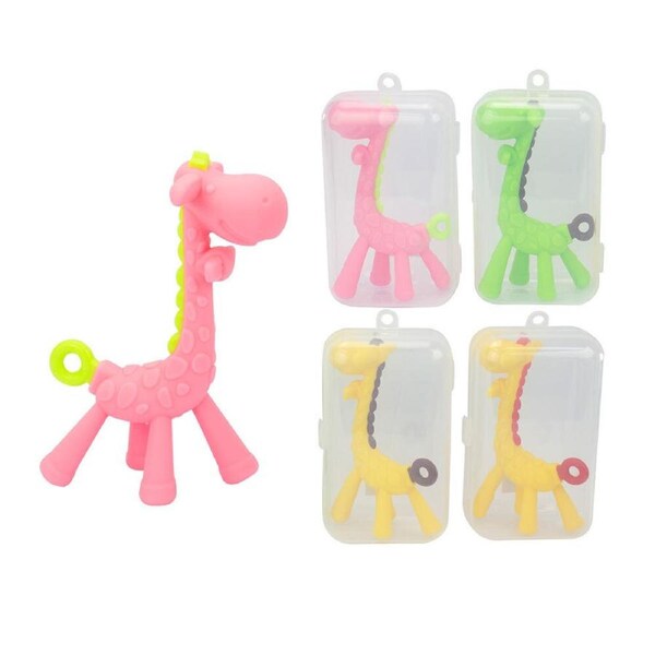 Baby & Me Giraffe Teether Assorted Colour Soft Silicone Teething Soother