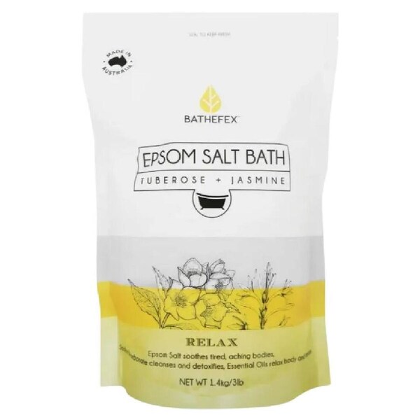 Bathefex Epsom Salt Bath Tuberose Scented Muscle Soak 1.4kg