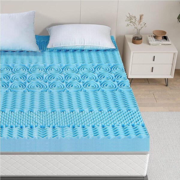 STARRY EUCALYPT Memory Foam Mattress Topper Cool Gel 10cm Queen