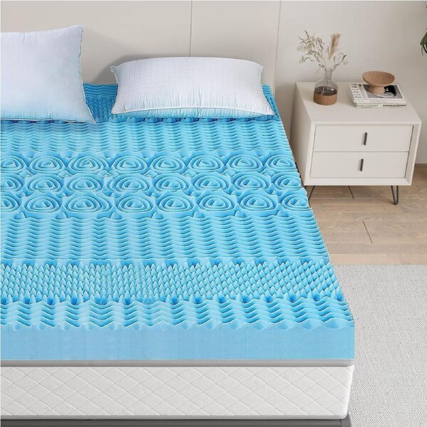 STARRY EUCALYPT Memory Foam Mattress Topper Cool Gel 10cm Single