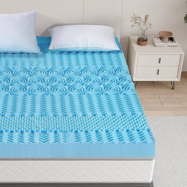 STARRY EUCALYPT Memory Foam Mattress Topper Cool Gel 10cm King Single
