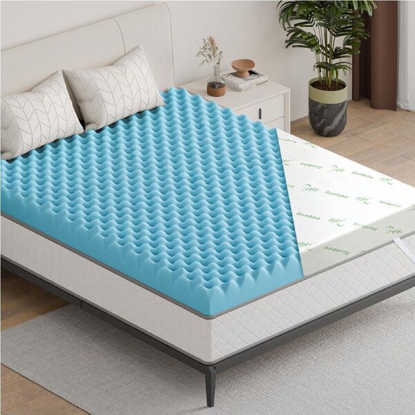 STARRY EUCALYPT Memory Foam Topper Cool Gel 10cm Single