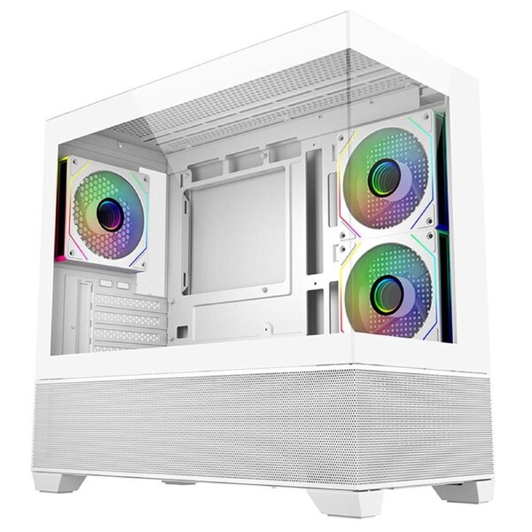Cooler Master Elite 490 ARGB mATX Case - White (E490-WHNN-S00)