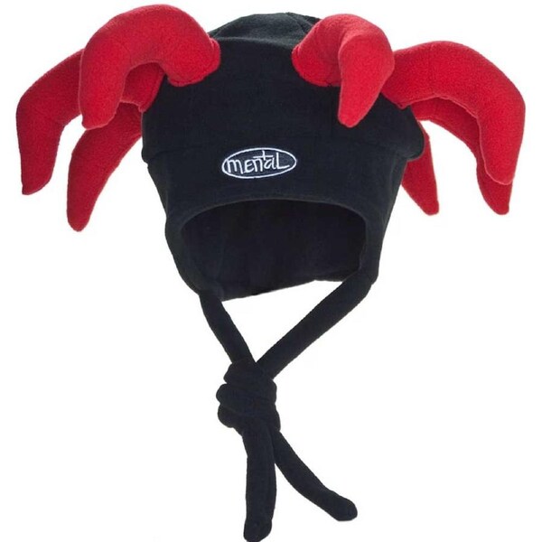 Itsy Bitsy Spider Fleece Ski Hat by Mental Headgear - Youth-Red