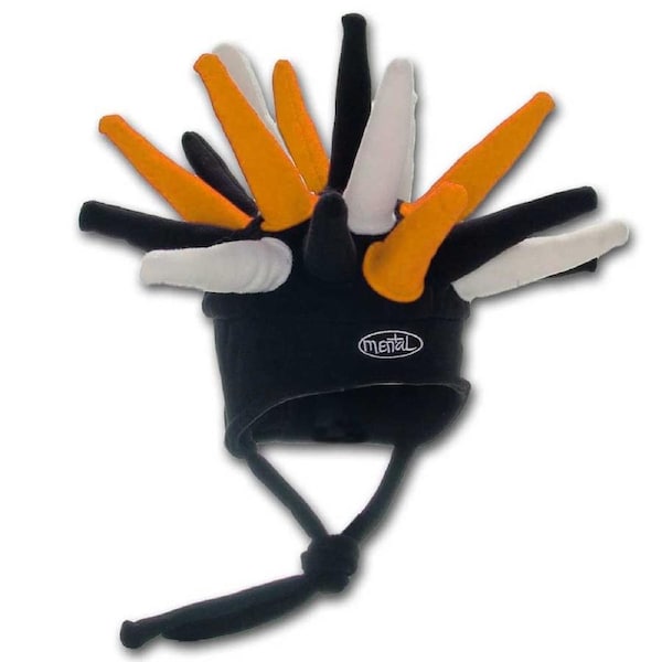 Hellraiser Spikey Cool Ski Hat - Youth Size. Ages 2-8.-Black/Orange/Vanilla
