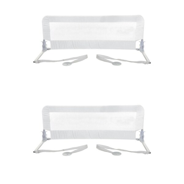 2PK Dreambaby Kids Phoenix Mesh Adjustable Bed Rail 110 x 45.5cm White