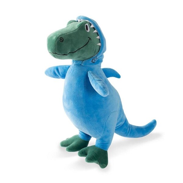Shark Rex Plush Squeaker Dog Toy (Blue)