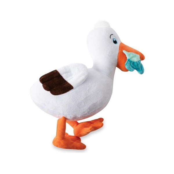 Lunch Break Plush Squeaker Dog Toy (Seagull)