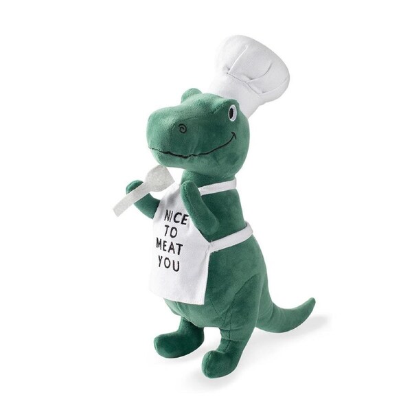 BBQ Rex Plush Squeaker Dog Toy (Green)