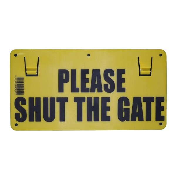Thunderbird Please Shut the Gate Fence Sign - EF-15B
