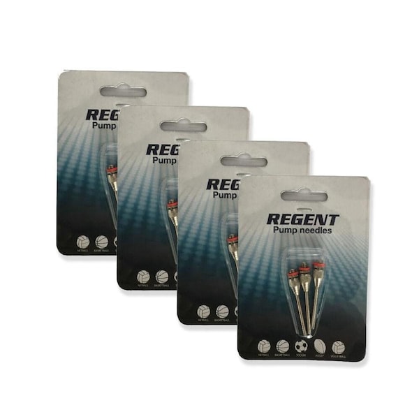 4x 3pc Regent Needle Inflators Ball & Bike Pump Accessory