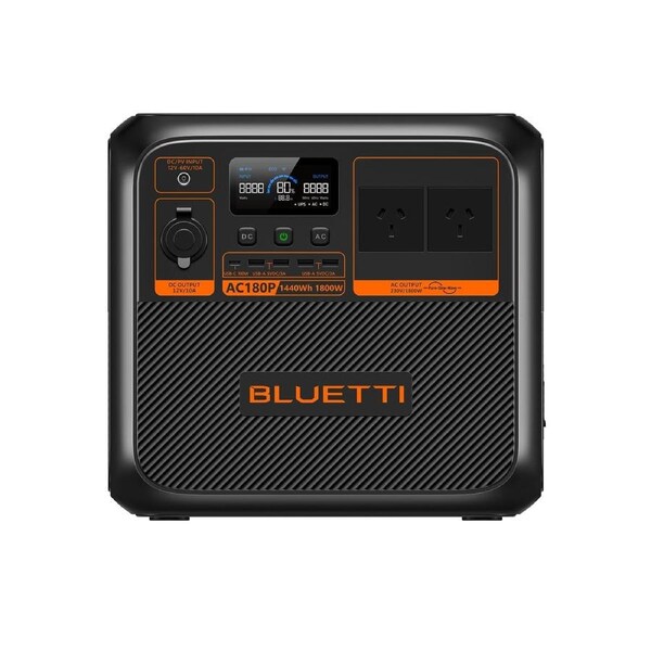BLUETTI AC180P Solar Portable Power Station - 1,800W 1,440Wh