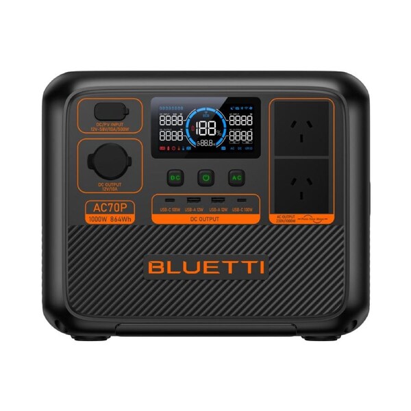 BLUETTI AC70P Portable Power Station - 1000W 864Wh