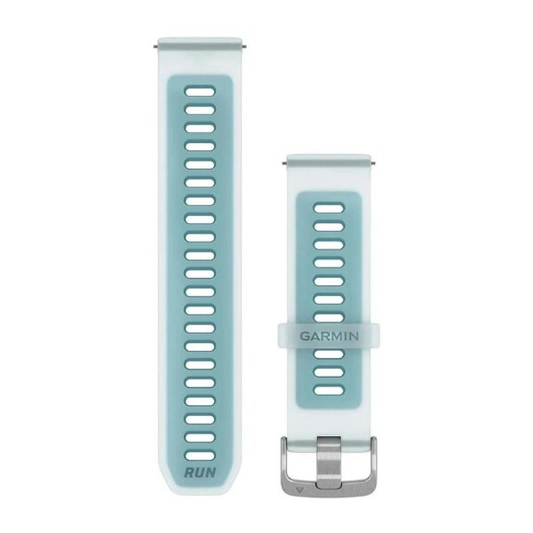 Garmin Quick Release 22mm - Translucent Whitestone/Turquoise w/Silver Silicone Band