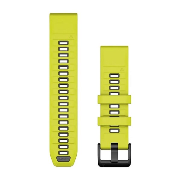 Garmin QuickFit 22 - Amp Yellow / Graphite Silicone Band