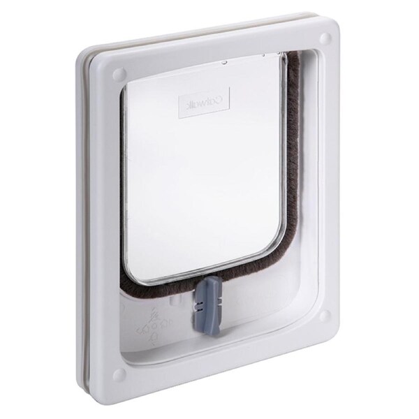 Pet-Tek Wood Fitting Slim Line Cat Door White