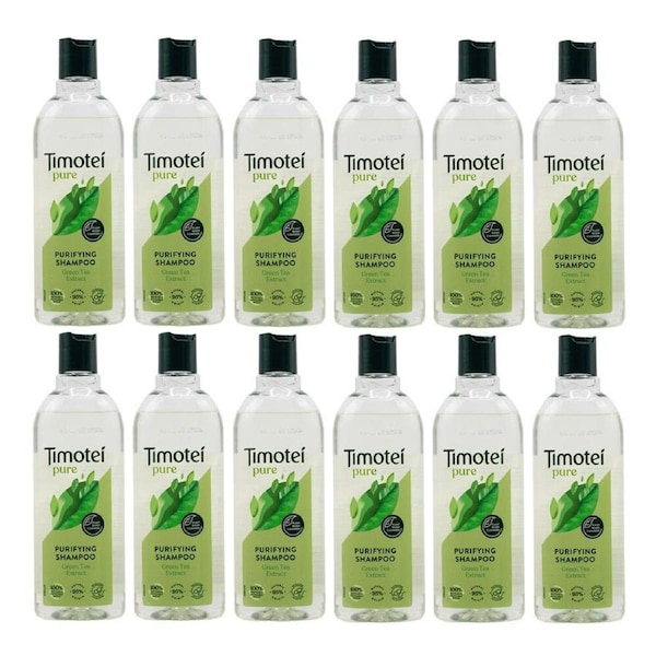 12PK Timotei Pure Purifying Shampoo 300ml Green Tea Extract Hair Nourishing