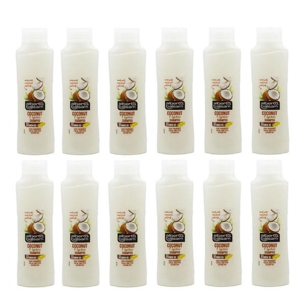 12PK Alberto Balsam Shampoo 350ml Coconut & Lychee Moisturising/Hydrating