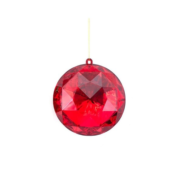 Red Round Gem Hanging 15cm