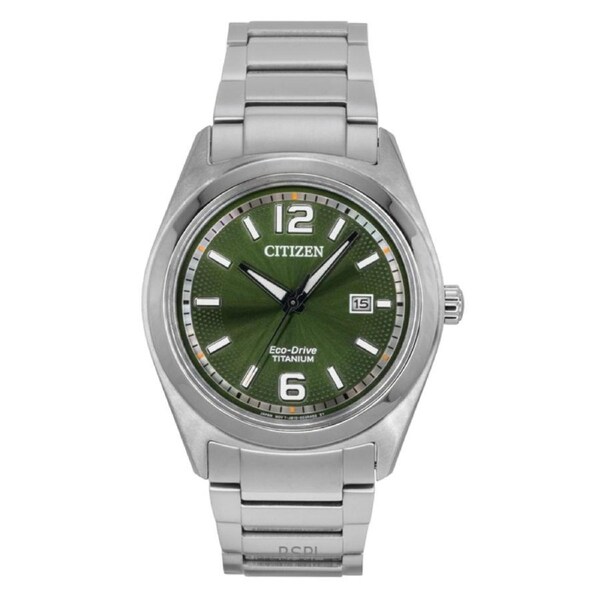 Citizen Eco-Drive Super Titanium Green Dial AW1641-81X Mens Watch 50M