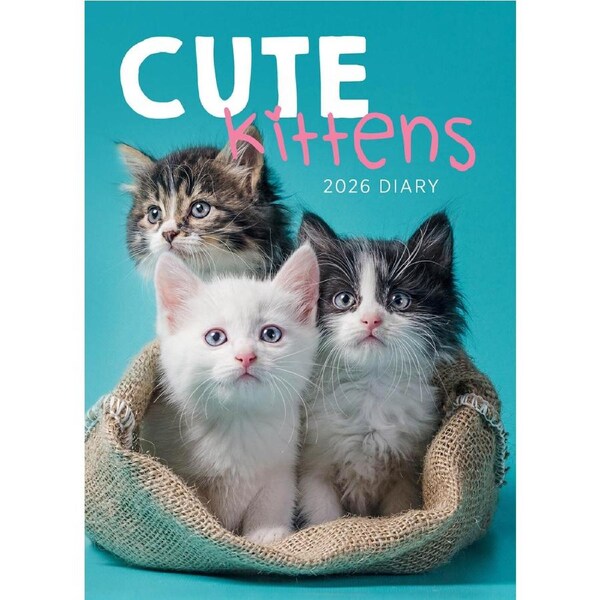 2026 Diary Cute Kittens Week to View by Paper Pocket
