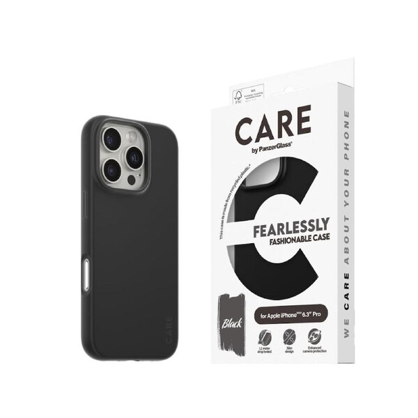 PanzerGlass CARE Fashion Case for iPhone 16 Pro - Black