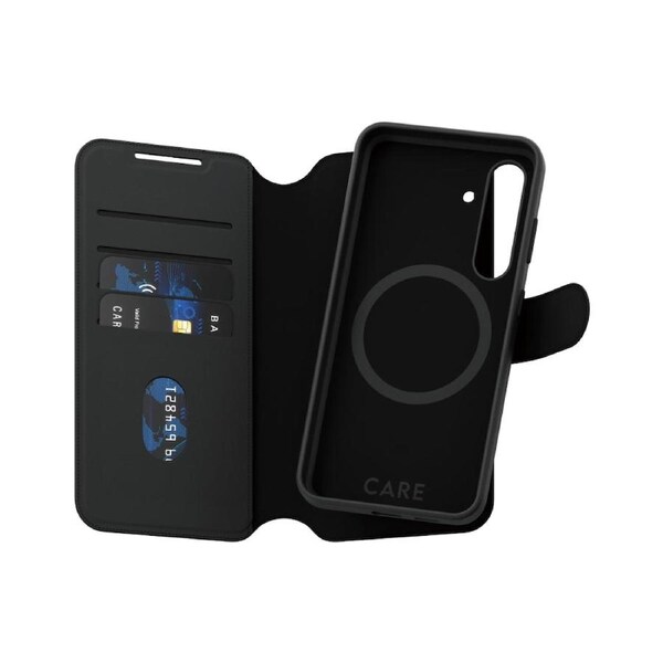 PanzerGlass CARE by Tango Wallet Case for Samsung Galaxy S25+ (S25 Plus)- Black