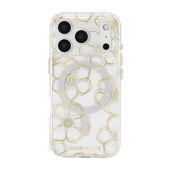 Case-Mate Floral Gems MagSafe Case for Apple iPhone 17 Pro - Gold