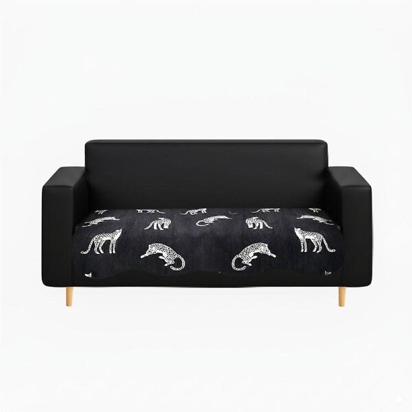 SOGA Three-Seater Black Leopard Print 90x210cm Throw Blanket Sofa Cover