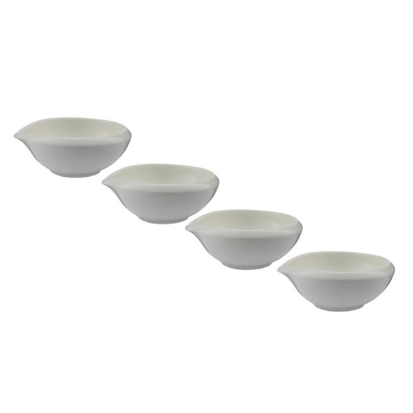 4x Maxwell And Williams Sauce Bowl Porcelain White 7.5cm Microwave Safe