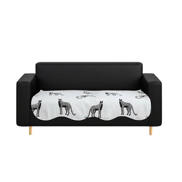 SOGA Three-Seater White Leopard Print 90x210cm Throw Blanket Sofa Cover