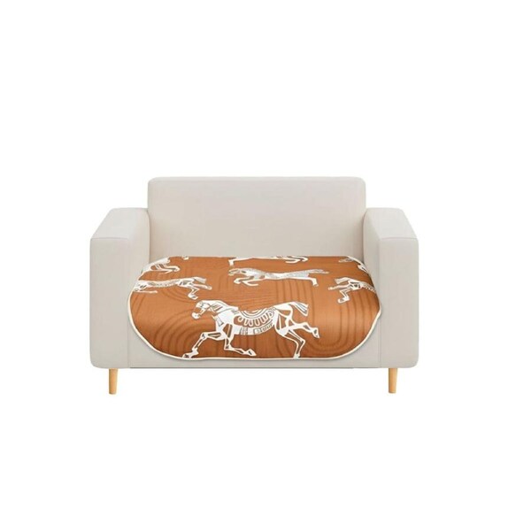 SOGA One-Seater Orange Horse Print 90x90cm Throw Blanket Sofa Cover