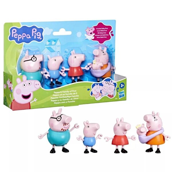 Peppa Pig Peppa's Family of Five Action Figure Set