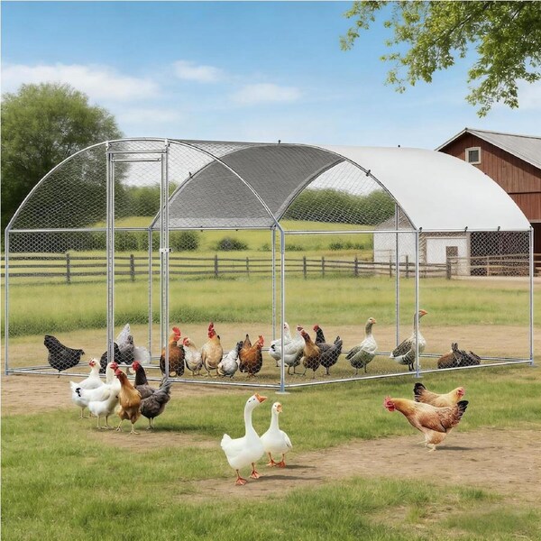 Advwin Large Walk-in Pet Chicken Run Coop Rabbit Hutch