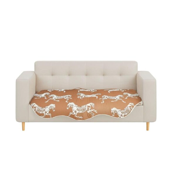 SOGA Three-Seater Orange Horse Print 90x210cm Throw Blanket Sofa Cover