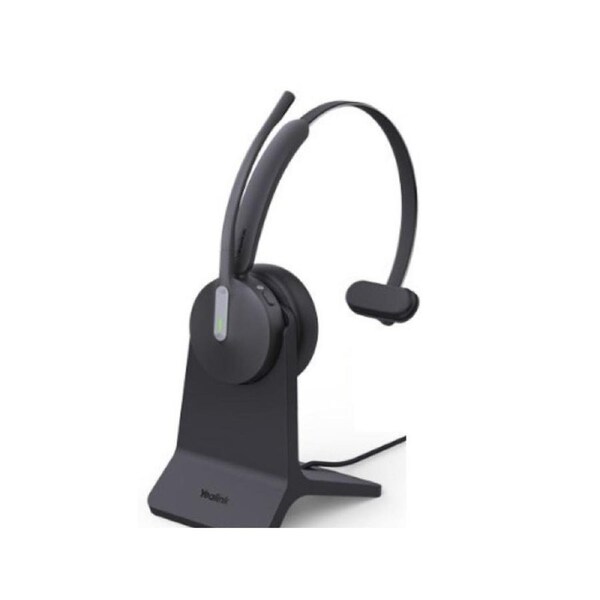 Yealink BH70 Bluetooth Wireless Mono Headset with Stand Teams USB-C or A, 3mic noise cancellation up to 35h Talk time BT51 C Dongle with Type A Adapter