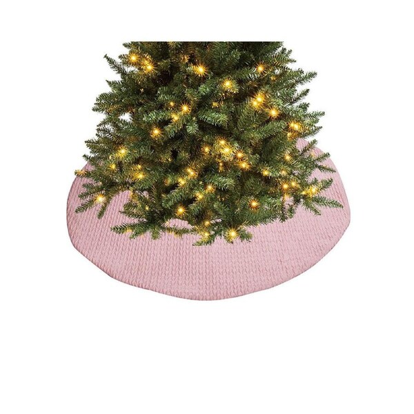 Christmas Tree Skirt Pink Velvet 120cm