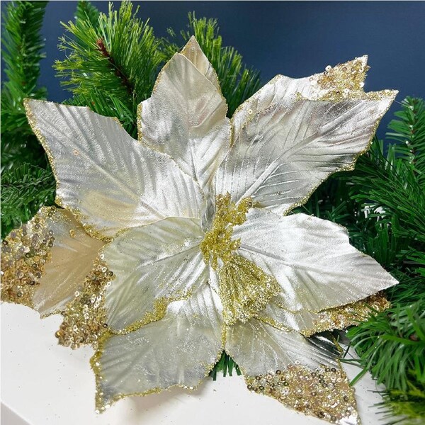 Flower silver and gold