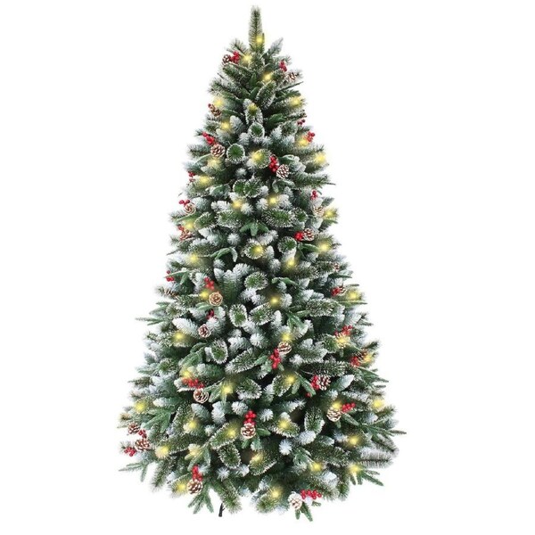 SNOWY MOUNTAINS Pine 5ft/1.5m Pre-Lit Christmas Tree